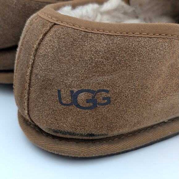UGG Scuff Romeo II Men's Suede Sheepskin Slippers Chestnut Size US10 EU43 - Picture 13 of 13
